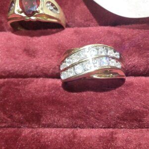 10K gold diamond ring